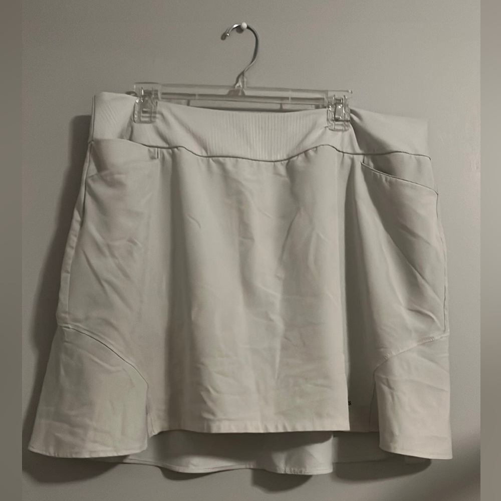 White adidas golf skirt